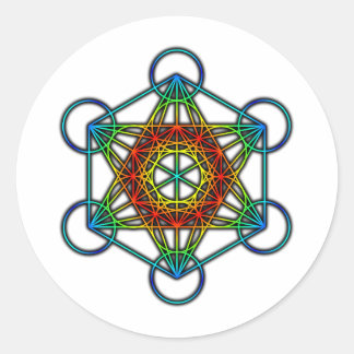 Sticker Rond Cube de Metatron (couleur 1)