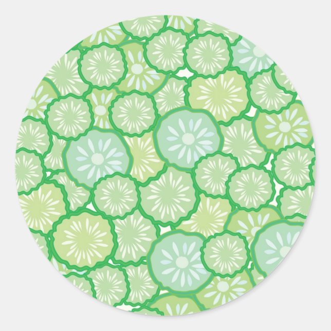 Sticker Rond Cucumber funny (Devant)