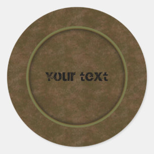 Sticker Rond Cuir Brown