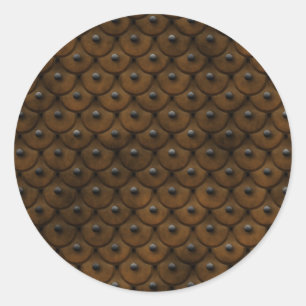 Sticker Rond Cuir étouffé élégant