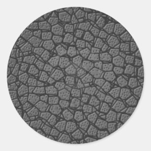 STICKER ROND CUIR GRIS