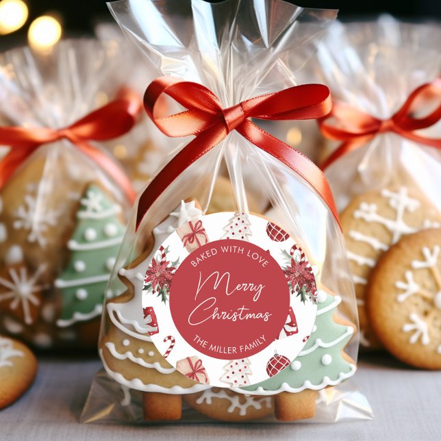 Sticker Rond Cuisine de Noël personnalisée (Créateur téléchargé)