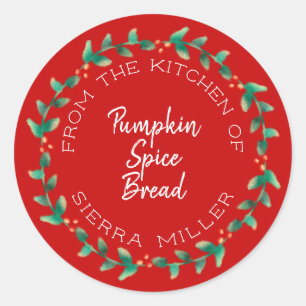 Sticker Rond Cuisine de toilette Holiday Holly Wreath Traitemen