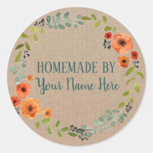 Sticker Rond Cuisine maison Cuisine Cuisine Cuisine Vintage Art