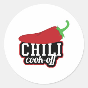 Sticker Rond Cuisinière au chili