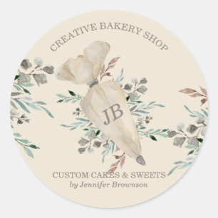 Sticker Rond Cuisson Boho Chic Food Maker monogrammed