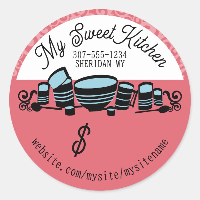 Sticker Rond cuisson mélange concasseurs de cuvette cuisine éti (Devant)