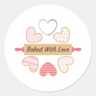 Sticker Rond Cuit Avec Amour