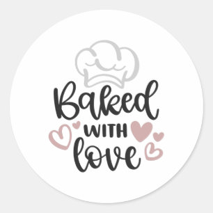Sticker Rond Cuit avec amour