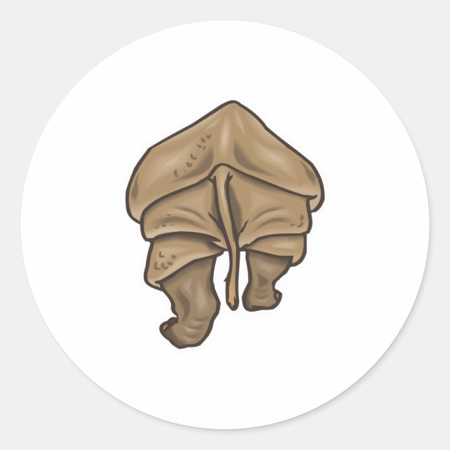 Sticker Rond cul rhinocéros (Devant)