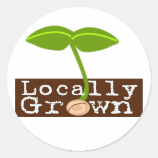 Sticker Rond Cultivé localement