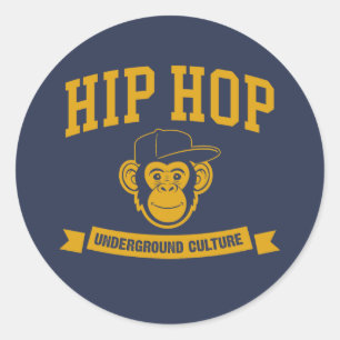 Sticker Rond Culture Hip Hop Souterraine