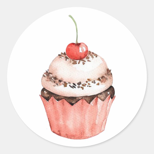 Sticker Rond Cupcake (Devant)