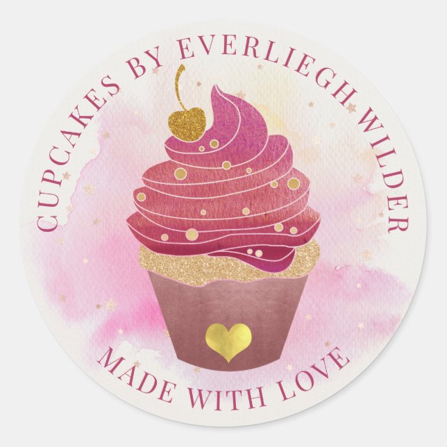 Sticker Rond Cupcake (Devant)