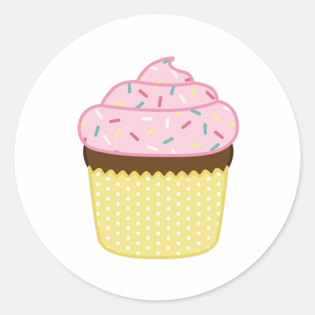 Sticker Rond Cupcake (Devant)