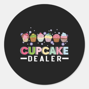 Sticker Rond Cupcake Concessionnaire Cupcake Baker Cupcake Baki