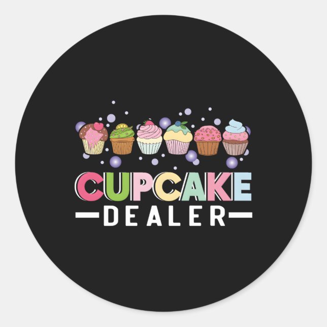 Sticker Rond Cupcake Concessionnaire Cupcake Baker Cupcake Baki (Devant)