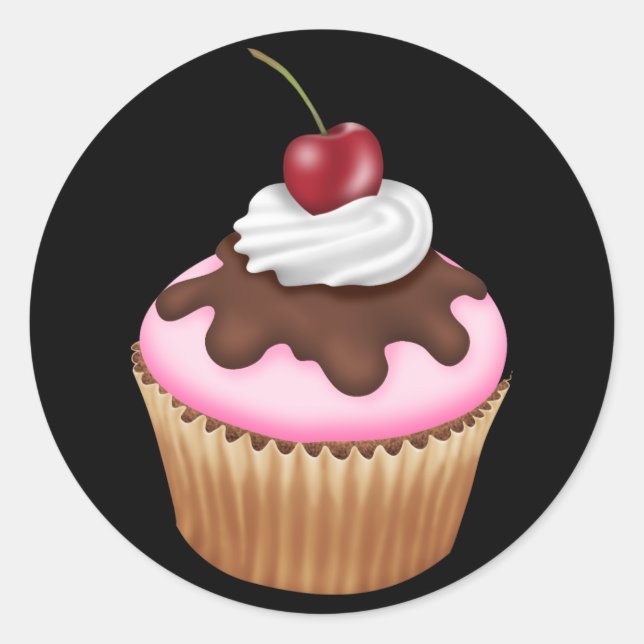Sticker Rond Cupcake - SRF (Devant)