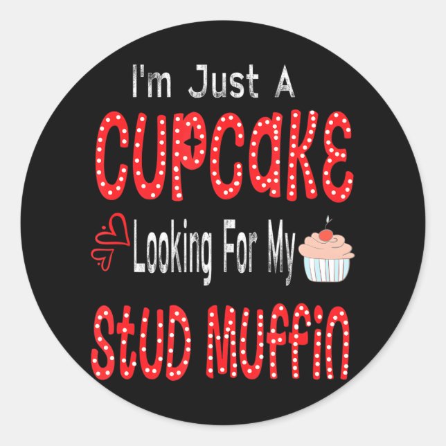Sticker Rond Cupcake Todler Girl n Girls Look Stud Muffin (Devant)