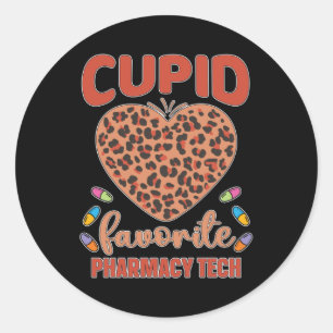 Sticker Rond Cupidon Favori Pharmacie Technicien Technicien Pha