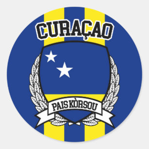 Sticker Rond Curaçao