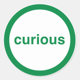 Sticker Rond Curieux