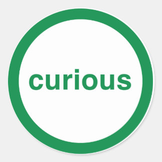 Sticker Rond Curieux