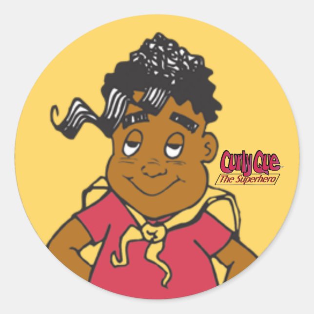 Sticker Rond Curly Que (Devant)