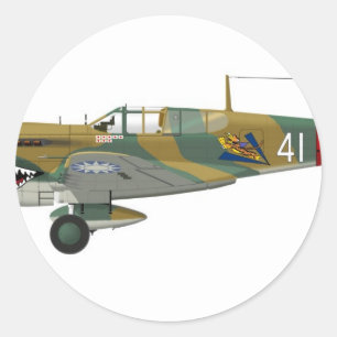 Sticker Rond Curtiss P-40 Warhawk