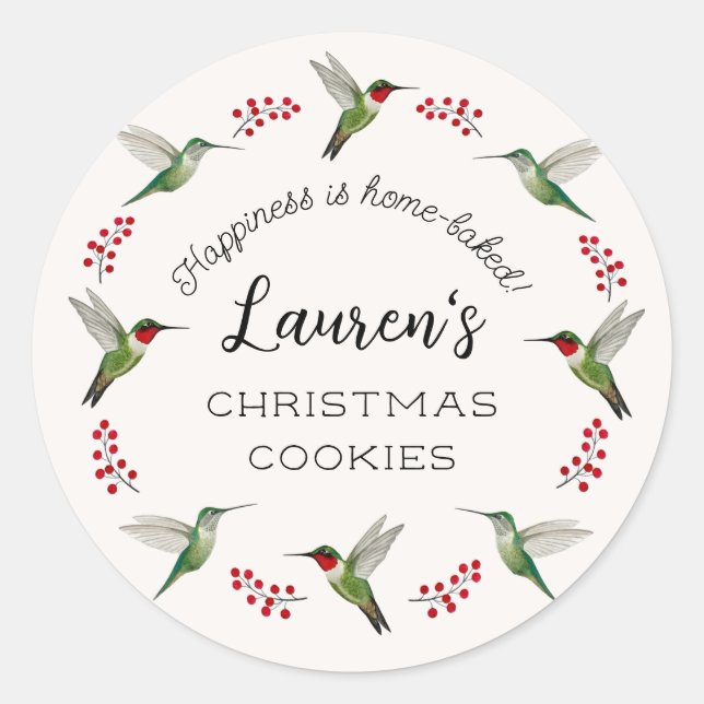 Sticker Rond Custom Hummingbird   (Devant)