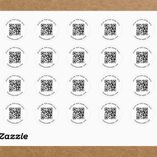 Sticker Rond custom QR Code and Text (Créateur téléchargé)