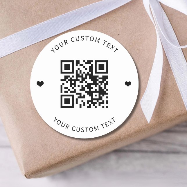 Sticker Rond Custom QR Code Small Business Product Packaging (Créateur téléchargé)