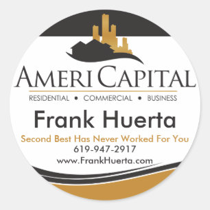 Sticker Rond CUSTOM Real Estate Seals V3