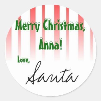Sticker Rond Customise-le ! De l'étiquette cadeau "Père Noël"