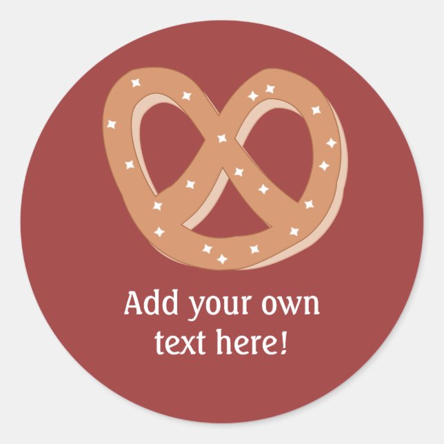 Sticker Rond Customiser ce graphique Pretzel Knot (Devant)
