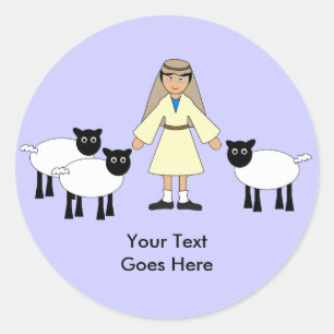 Sticker Rond Customisez-moi — Garçon de la Nativité des enfants
