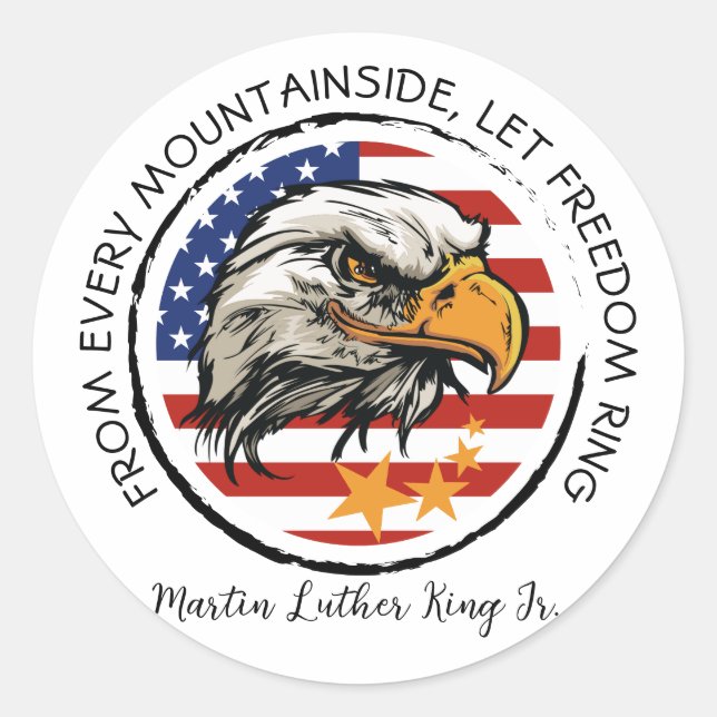 Sticker Rond Customisez votre American Eagle design Coffee Mug (Devant)