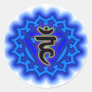 Sticker Rond Customisez votre propre Chakra Throat Chakra