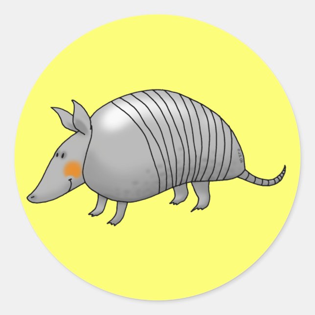 Sticker Rond Cute armadillo (Devant)
