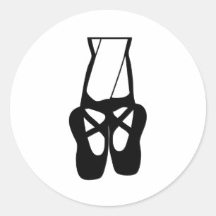 Sticker Rond Cute Ballet Dancer Jambes & Chaussons