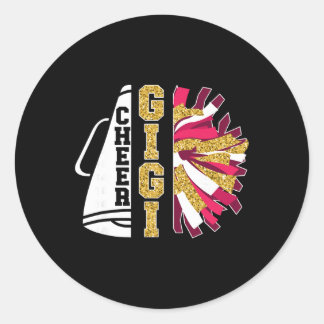 Sticker Rond Cute Cheer Gigi Of A Cheerleader Gigi Grandma