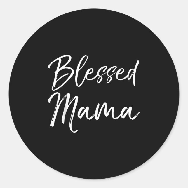 Sticker Rond Cute Christian Mom Mother's Day Gift From Kids Ble (Devant)