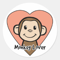 Cute Clip de dessin animé Art Sourire Singe Amour 