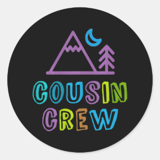 Sticker Rond Cute COUSIN ÉQUIPAGE Grand-mère Grand-père Sleepaw