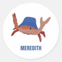 Cute Crabe portant un Casquette de plage Personnal