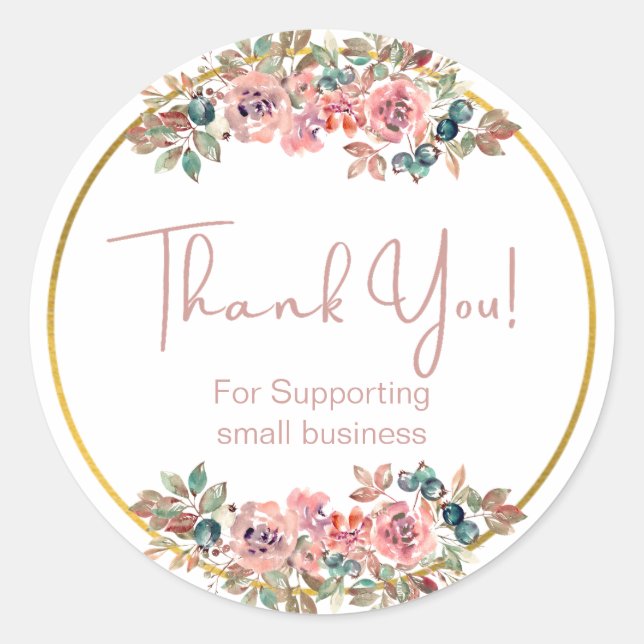 Sticker Rond Cute florale (Devant)