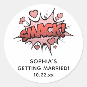 Sticker Rond Cute Funny Bachelorette Mariage rétro