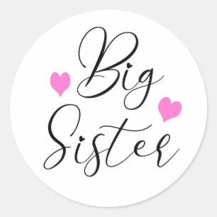 Sticker Rond Cute Grande Soeur