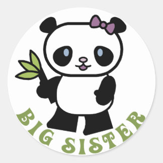 Sticker Rond Cute Grande Soeur