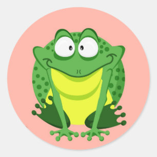 Sticker Rond Cute grenouille circulaire